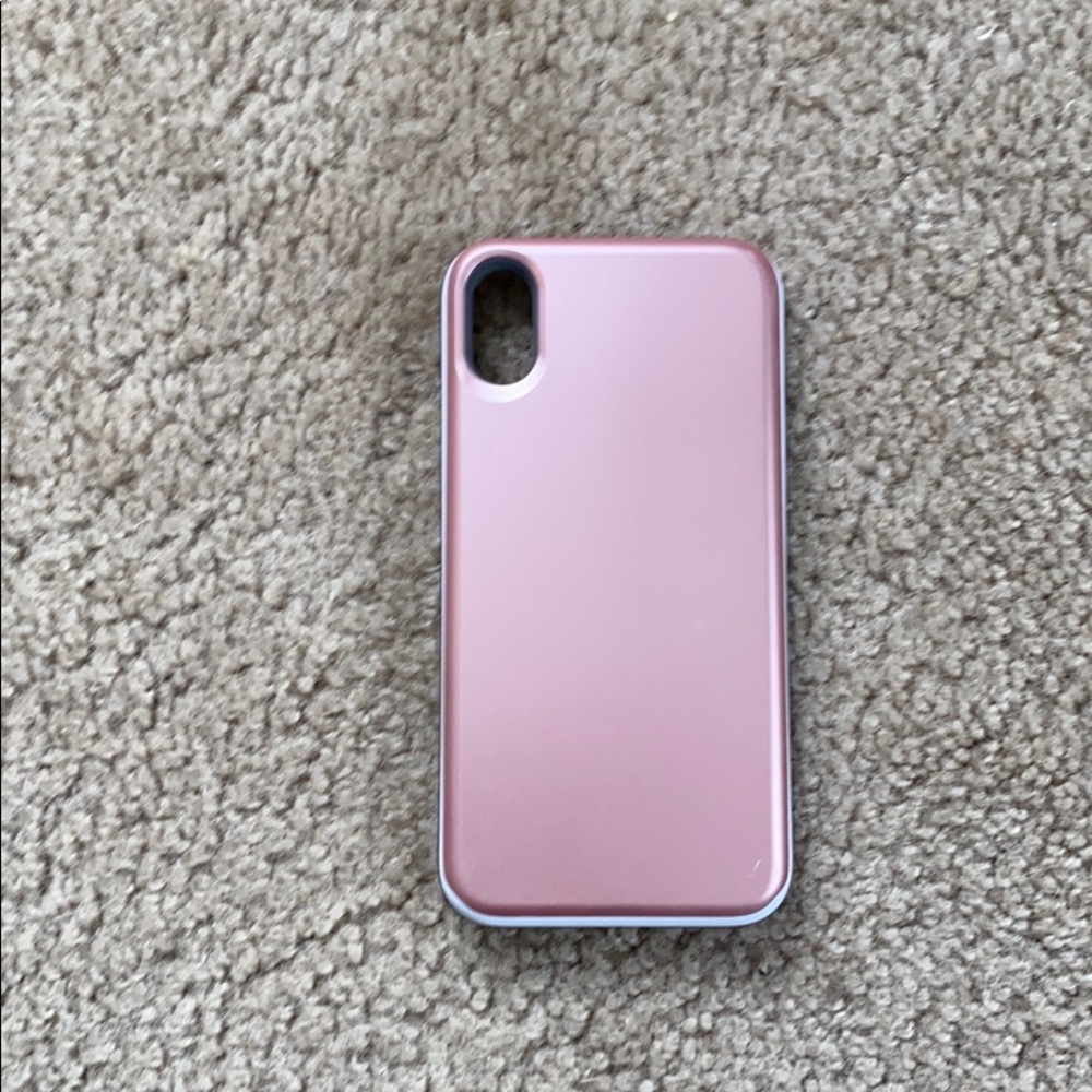 Rose gold iPhone 10 phone case